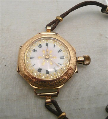 Lot 89 - A lady's fob watch converted to a wrist watch