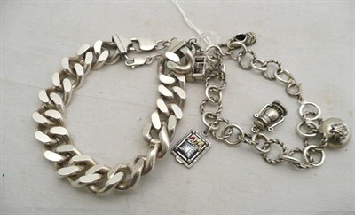 Lot 99 - Two silver bracelets