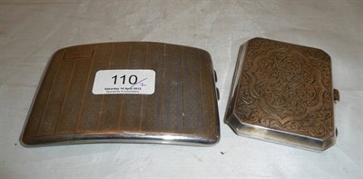 Lot 110 - Two silver cigarette cases