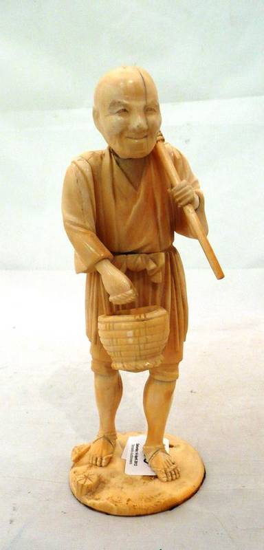 Lot 139 - 19th century Japanese ivory figure with