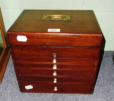 Lot 161 - A mahogany collector's cabinet
