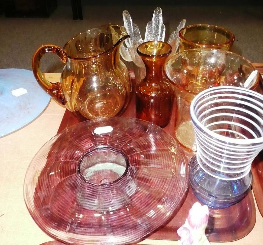 Lot 174 - Collection of art glass including Whitefriars