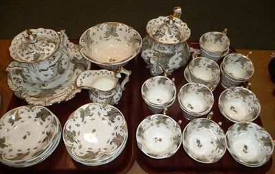Lot 180 - An English part tea service painted to the underside in red '1168'