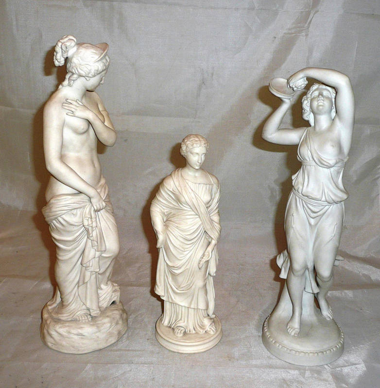Lot 198 - Three Continental Parian classical maidens