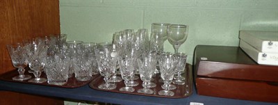 Lot 315 - Arthur Price plated Country pattern canteen and Arthur Price fish eaters and cut glass ware