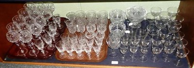 Lot 317 - Shelf of cut glass and monogrammed glass