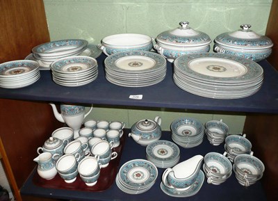 Lot 326 - Wedgwood Florentine W2714 eight place dinner, tea and coffee service on two shelves