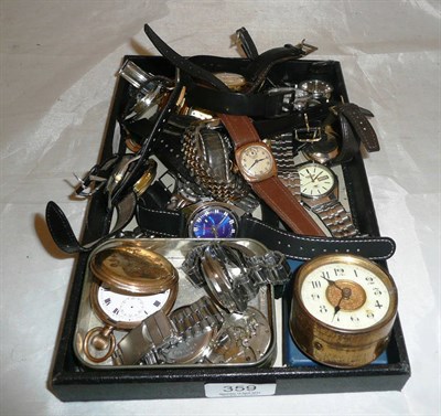 Lot 359 - Quantity of wristwatches, pocket watches etc
