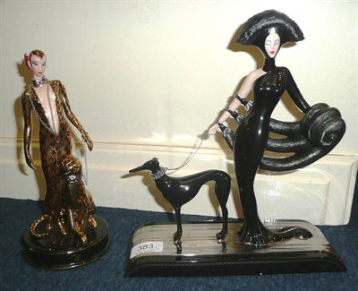 Lot 383 - A Franklin mint House of Erte figure and another
