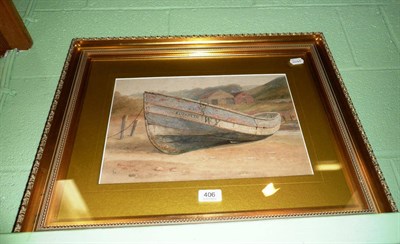 Lot 406 - Watercolour of a boat named 'ELIZABETH WY', signed W. Braithwaite and dated 1902