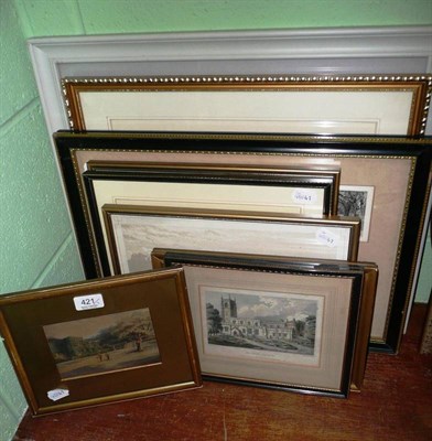 Lot 421 - Nine various topographical engravings