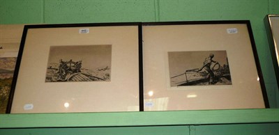 Lot 442 - Pair of Arthur Briscoe prints `The Wheel' and another published by 'The Studio Magazine'