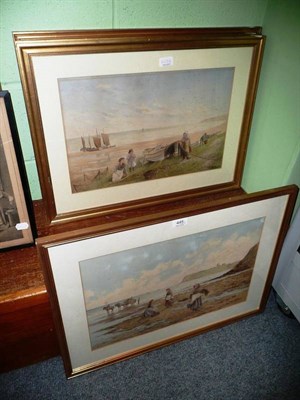 Lot 445 - Set of four watercolours by K E Booth of Robin Hoods Bay, Scarborough and the North East coast