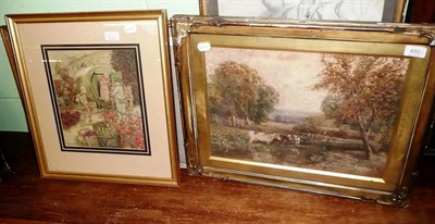 Lot 450 - Early 19th century watercolour, a print by Arthur Rackham and a drawing