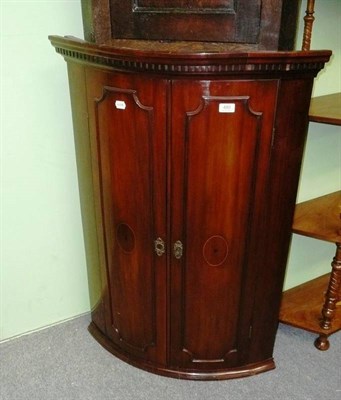 Lot 480 - Mahogany corner cupboard