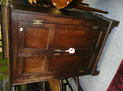 Lot 493 - An oak larder cupboard