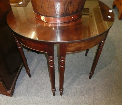 Lot 506 - Two mahogany D-end tables