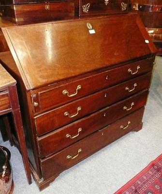 Lot 508 - A Georgian mahogany bureau