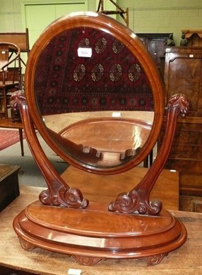 Lot 509 - Victorian oval toilet mirror