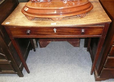 Lot 510 - Georgian bow front table with one drawer