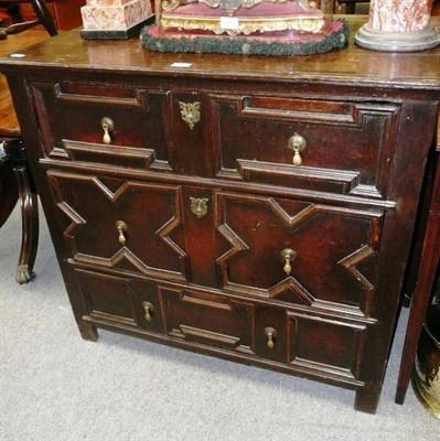 Lot 512 - An 18th century oak chest of drawers