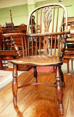 Lot 513 - A yew wood Windsor chair (a.f.)