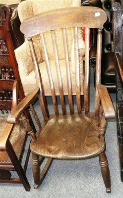 Lot 521 - A country rocking chair