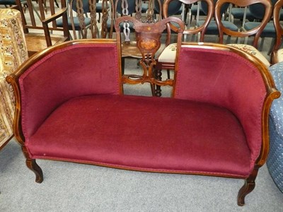 Lot 527 - An Edwardian inlaid mahogany sofa