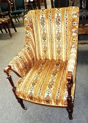 Lot 528 - Edwardian inlaid armchair