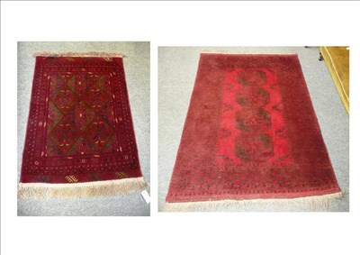 Lot 529 - An Afghan rug and another