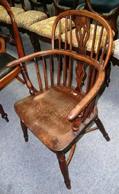 Lot 536 - A yew wood Windsor chair