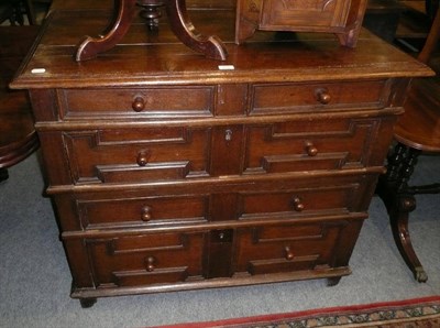 Lot 545 - An 18th century oak chest of drawers