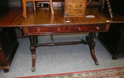 Lot 547 - A mahogany sofa table with two drawers