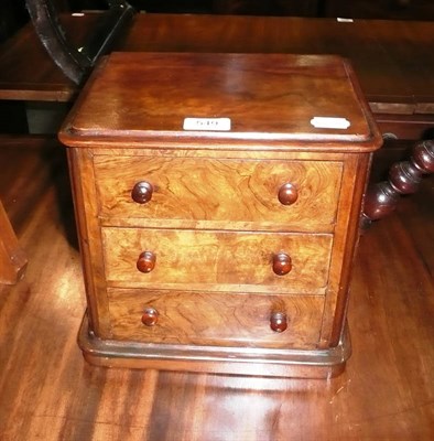 Lot 549 - A Victorian walnut miniature chest