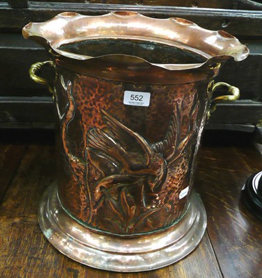 Lot 552 - Arts & Crafts copper umbrella stand