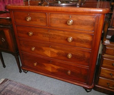 Lot 563 - A Victorian mahogany four height chest of drawers by 'R H & J Simpson'