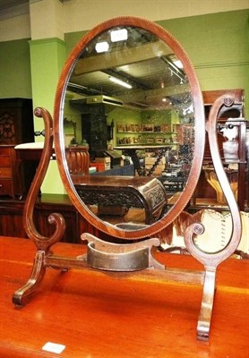 Lot 564 - A Victorian mahogany toilet mirror (a.f.)