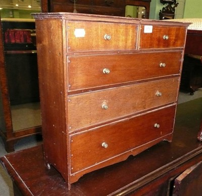 Lot 579 - Miniature mahogany chest