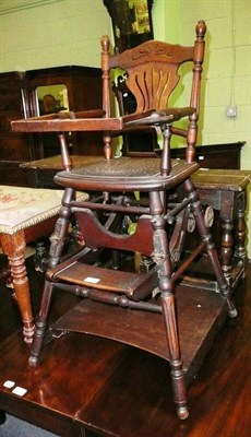 Lot 586 - A Victorian child's metamorphic high chair