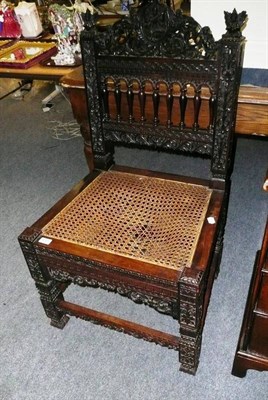 Lot 612 - Carved Asian chair