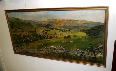 Lot 623 - Gerald Hodgson, oil on canvas landscape