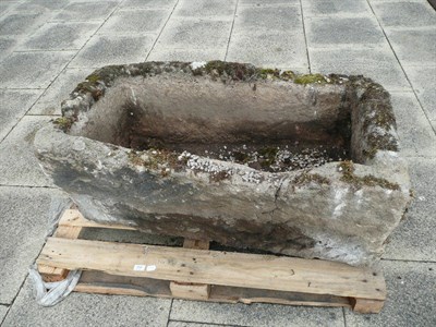 Lot 757 - A rectangular stone trough, 110cm x 59cm x 44cm high