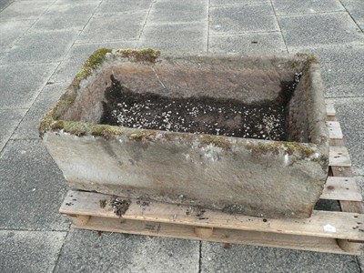 Lot 759 - A rectangular stone trough, 98cm x 55cm x 38cm high