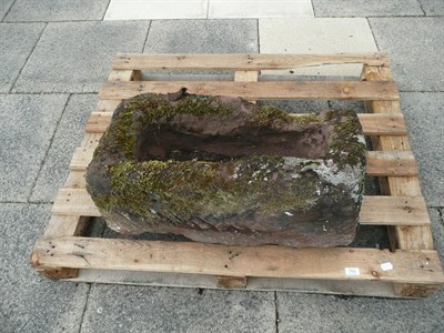 Lot 763 - A small rectangular stone trough, 70cm x 36cm x 30cm high