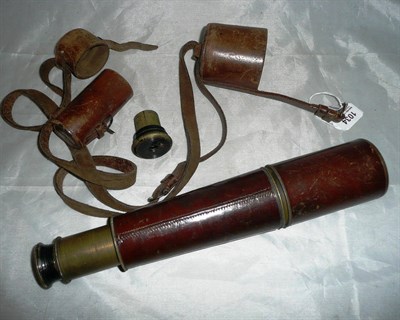 Lot 1034 - A 2inch Brass 3-Draw Military Signalling Telescope by Beck, engraved 'TEL.SIG (Mk IV) Also G.S., R.