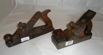 Lot 1073 - An 8inch Steel Smoothing Plane, with walnut infill and handle, brass lever cap, Marples & Sons...