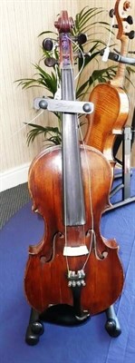 Lot 1077 - A Late 18th Century Violin, possibly Tyrolean, no makers name, with 354mm two piece back, ebony...