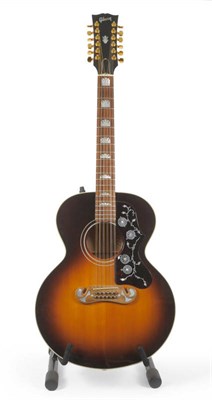 Lot 1081 - A Gibson J200 JR Twelve String Acoustic Guitar, with makers paper label, serial number...