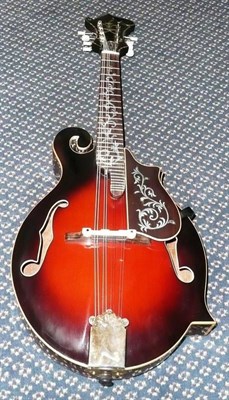 Lot 1082 - An F Style Mandolin, no makers name, with spruce top and laminated sides, rosewood fingerboard...