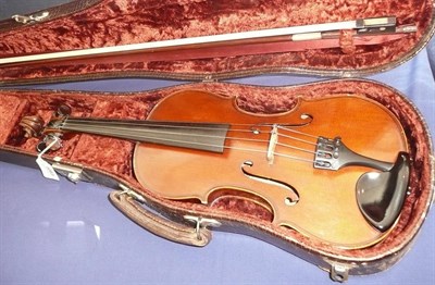 Lot 1083 - A 19th Century German Lowendall Violin, labelled 'Louis Lowendall, fecit Berlin, anno 1894',...